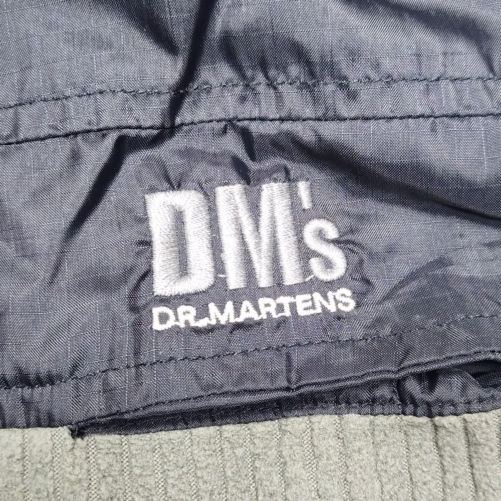 VINTAGE Doc Martens Vest Medium Green Black Technical‎ Fleece Pile Gilet Zip Y2K - Picture 5 of 12